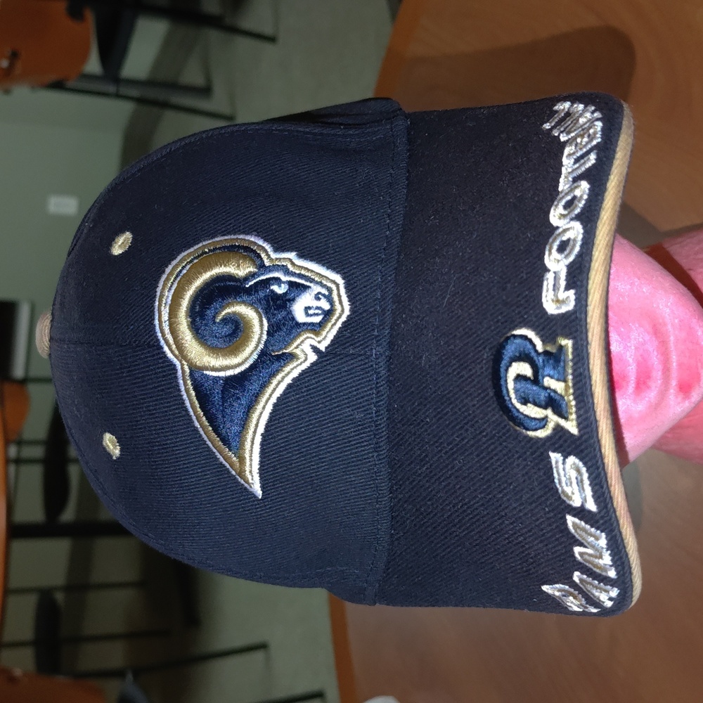 NFL St Louis Los Angeles Rams Embroidered Strap-on Hat Cap OSFM